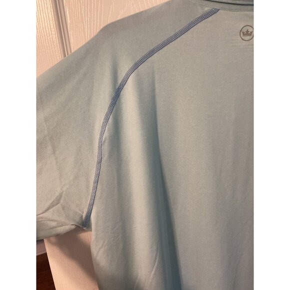 Peter Millar Blue Polo Mens Shirt w/ Sun Protection Golf Short Sleeve XXL (VG) - Picture 6 of 9